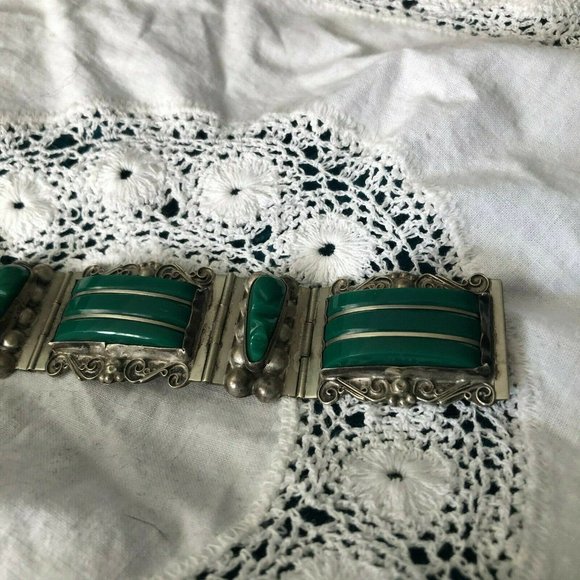 Vintage Signed Mexico 925 Sterling Carved Face - Picture 3 of 7